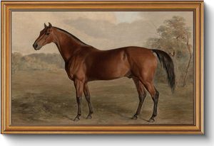 Dipinto a Olio 100% Fatto a Mano, Animali da Fattoria in Stile Rustico Vintage, Decorazione Murale con Cavallo, Pittura su Tela Artigianale - Product Image 1