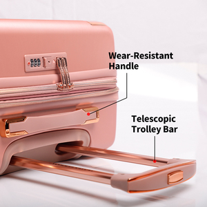 Set bagasi 3 potong mewah kapasitas besar, Set koper troli bepergian tahan tekanan 28 inci untuk petualangan luar ruangan - Product Image 2