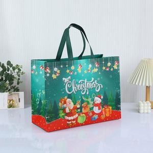 Wholesale Eco-Friendly Non-Woven Xmas <b>Bags</b> - Reusable <b>Gift</b>/Shopping <b>Bags</b> with Santa Prints, Bulk Order for Retailers - Product Image 2