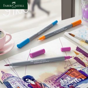 <span class=keywords><strong>Marqueurs</strong></span> doubles allemands <span class=keywords><strong>Faber</strong></span>-<span class=keywords><strong>Castell</strong></span>, 12 couleurs, encre à base d'eau, stylos de dessin et de coloriage, Graffiti Anime, teintes vives, séchage rapide - Product Image 5