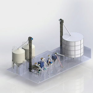 Machine de fabrication d'aliments pour porcs 950 kg, châssis en acier, 500 kg/h, anti-vibrations - Product Image 1