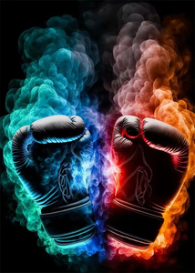 Néon boxe gants de boxe gant peinture esthétique chambre mur <span class=keywords><strong>dessin</strong></span> animé décor Bar vivant boxe <span class=keywords><strong>Gym</strong></span> décor à la maison photos - Product Image 5