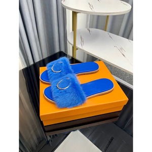 Luxury women's <b>sandals</b>, perfect for outdoor wear, adorned with metal rings, slip-resistant and fluffy, stylish and trendy. - Product Image 1