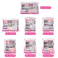 Plastic Miniature Doll Kitchen Set Cooking Toys Girl Creative Cocina De Juguete Kitchen Toys Booking Set Miniature Food for Kids
