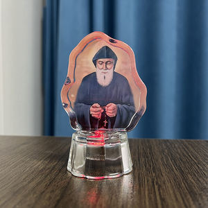 Cristal Santo Charbel cristal católico religión bautismo regalo - Product Image 4