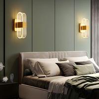 Lampe de chevet minimaliste moderne, créative, pour chambre à coucher, salon, style nordique, LED ultra-lumineuse, lumière de fond pour couloir