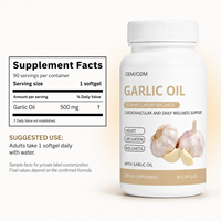 Capsules molles d'huile d'ail à formule personnalisée, gélules à revêtement entérique, complément alimentaire pour adultes, emballage en bouteille, OEM ODM