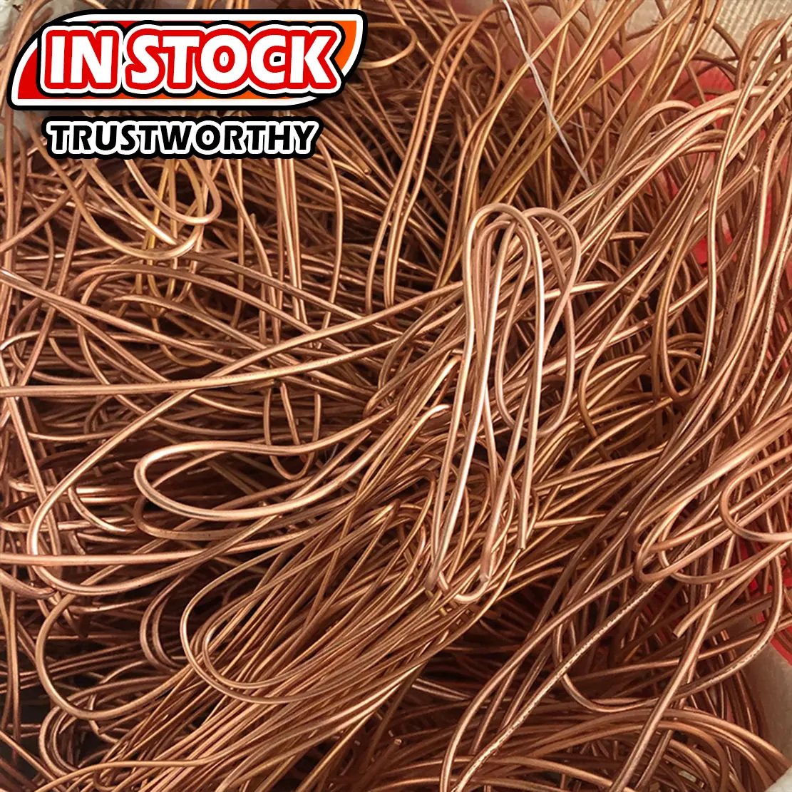 Baja Tasa de venta al por mayor molino rojo brillante tira de bayas chatarra de cable de cobre 99.99% residuos de alambre desnudo de cobre con alta pureza