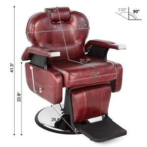 Chaise de salon en cuir de luxe avec pompe hydraulique pour coiffure permanente et teinture Chaise de <span class=keywords><strong>barbier</strong></span> moderne - Product Image 1