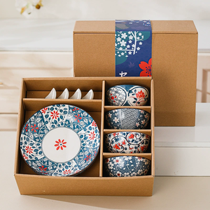 Vendita Diretta dalla Fabbrica Set di Stoviglie Retrò Giapponesi in Ceramica per Uso Domestico con Ciotole, Cucchiai e Piatti - Product Image 6