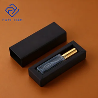 FUYI Nouveau Design Luxe Flacon de Parfum Vide en Verre Rechargeable 10ml Carré Personnalisable avec Logo Sérigraphié Pompe Vaporisateur Transparent