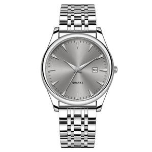 <span class=keywords><strong>2025</strong></span>新作クラシックカップル高外観レベル日付スチールバンドクォーツカスタムラウンドケース男性用シンプル腕時計 - Product Image 4