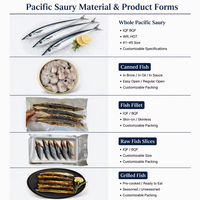 Fournisseur de produits de la mer exporte des poissons frais et des sauries du Pacifique congelés en vrac pour le marché alimentaire africain