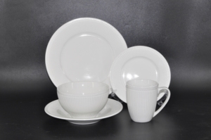 16 Piece mẫu có sẵn Home Ware phục vụ trắng gốm đặt bữa ăn tối sành sứ Bộ đồ ăn khách sạn Bộ đồ ăn - Product Image 5