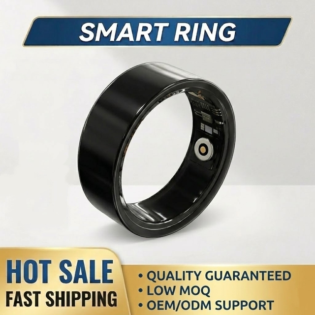 OEM/ODM 2026 Ultra Thin Steel Smart Health Ring AI App Control HRV Sleep Pressure Fitness Sports Tracker IP68 Alarm Clock