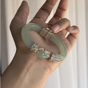 Chinese Style Half <b>Bangle</b> <b>Bracelet</b> Alloy Plated Auspicious Cloud Pattern Women's Jewelry Summer 2026 - Product Image 2