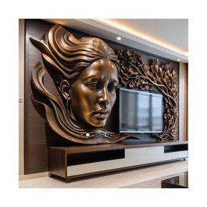 Diseño al aire libre Persona <span class=keywords><strong>triste</strong></span> Cobre Bronce Hombre Metal Decoración abstracta Escultura - Product Image 2