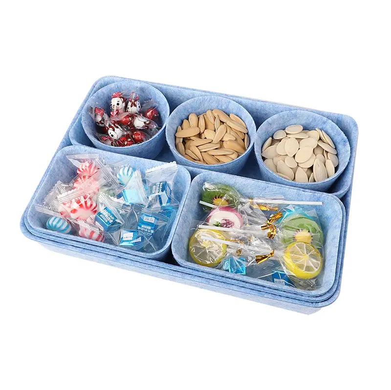 Hoge Kwaliteit Vilt Lade Divider Opbergdoos Kast Organizer Multi-Compartiment Snack Organizer Box