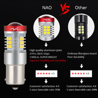 Bombilla LED para Auto NAO Factory New T20 9W Canbus, Compatible con CROWN X3, IP68 Impermeable, Luz Amarilla, Ámbar y Roja