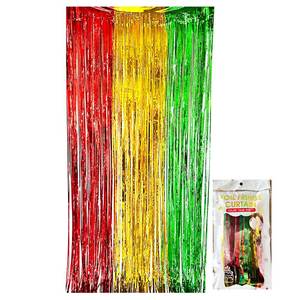 MADESHINE Guirnalda de flecos de papel de aluminio verde, dorado y plateado de 2m para fotomatón, telón de fondo para decoraciones de fiesta - Product Image 3