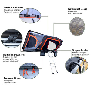 Tentes <span class=keywords><strong>de</strong></span> randonnée pliantes étanches et portables personnalisées, à coque dure, SUV familiaux <span class=keywords><strong>de</strong></span> luxe, pour glamping sur le <span class=keywords><strong>toit</strong></span>, tentes <span class=keywords><strong>de</strong></span> camping d'extérieur - Product Image 2