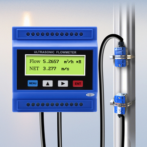 Không xâm lấn lịch thi đấu xách tay siêu âm lưu lượng kế <span class=keywords><strong>4</strong></span>-20mA RS485 modbus độ nhớt thấp dầu lỏng nước lưu lượng kế - Product Image 1