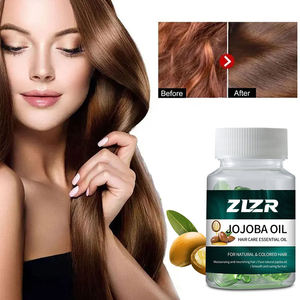 Capsules de sérum capillaire personnalisées à l'huile de jojoba naturelle biologique, à la menthe poivrée et à l'acide hyaluronique, pour réparer et nourrir les cheveux, 50 pièces - Product Image 1