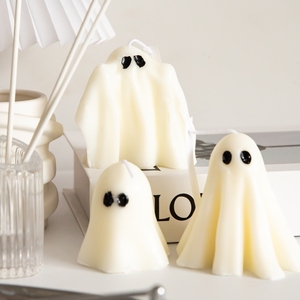 Velas Aromáticas con Forma de Fantasma Blancas para Regalo, Decoración de Halloween para el Hogar, Velas para Fiestas, Decoración de Mesa para Dormitorio - Product Image 6
