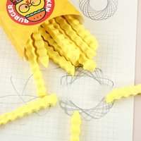 Soododo Nouvelle Gomme à effacer en forme de frites de dessin animé, créative, simulation réaliste, faible production de poussière, papeterie pour étudiants