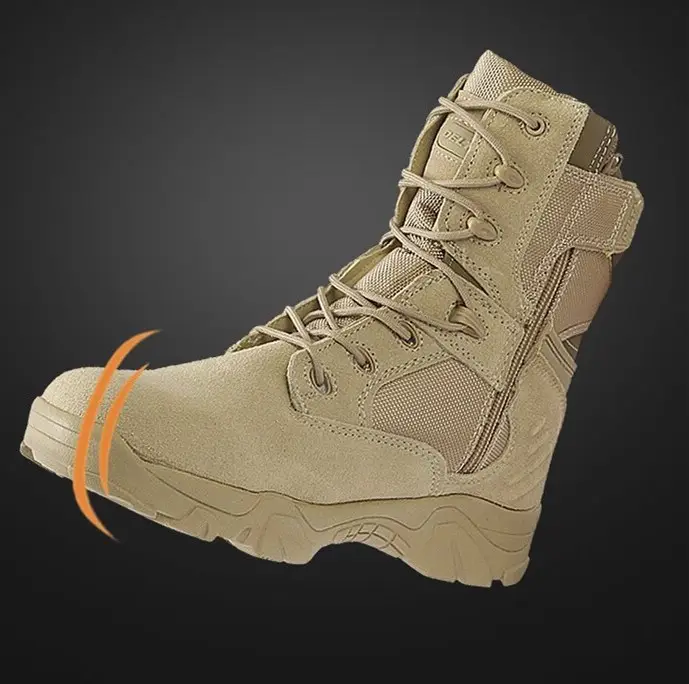 Üst marka moda açık çöl taktik botları Anti çarpışma ayak bileği savaş botu erkekler için