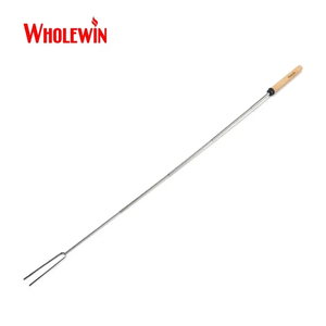 Nhà máy chuyên nghiệp Telescopic BBQ ngã ba Marshmallow rang Gậy smoes gậy vớ<span class=keywords><strong>i</strong></span> tay cầm bằng gỗ 31 đến 81cm - Product Image 3
