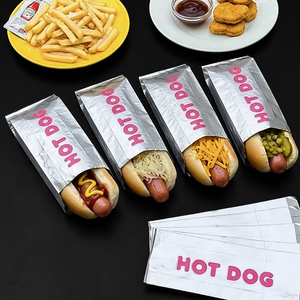 ถุงบรรจุภัณฑ์อาหารแบบใช้แล้วทิ้งสำหรับฮอทดอก อาหารเช้า ปาร์ตี้บาร์บีคิว ทำจากอลูมิเนียมฟอยล์แบบกำหนดเอง รีไซเคิลได้ เป็นมิตรกับสิ่งแวดล้อม ขายส่ง - Product Image 1