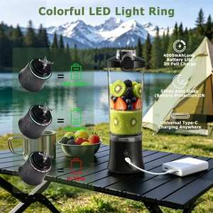 Blender portable pour commande en gros, 6 lames, tasse à jus portable, rechargeable par USB, petit blender sans fil pour voyage et salle de sport - Product Image 2