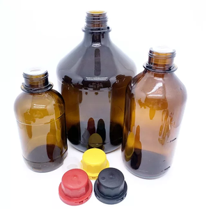 Botella de reactivo de vidrio químico ámbar con tapa de rosca de 1 <span class=keywords><strong>litro</strong></span> y 2,5 litros al por mayor para laboratorio con tapa de plástico - Product Image 2