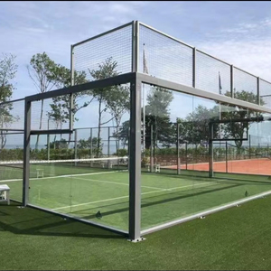 Equipo de Pista de Pádel Panorámica de Acero y Vidrio para Interiores/Exteriores, Vidrio Templado de 12 mm, Estilo Estándar Popular, Mayorista Eno - Product Image 1