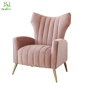 Meubles en gros Chaise D'appoint En Tissu de Cuivre Cadre Salon Chaise - Product Image 4