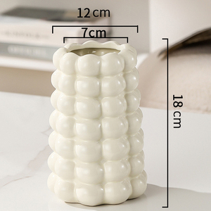 Décor à la <span class=keywords><strong>maison</strong></span> minimaliste nordique Vase en céramique plaqué Vase à fleurs séchées pour salon salle à manger armoire à vin Hall d'entrée - Product Image 6