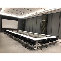 Table de formation pliante en métal avec roulettes - Design moderne pour bureau, maison, hôtel et école