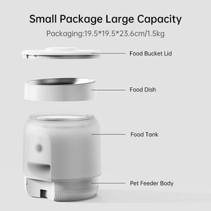 Distributore Automatico di Cibo per Cani e Gatti Tuya 3L, Controllo Remoto tramite App WiFi, Struttura a Tripla Tenuta, Registrazione Vocale - Product Image 5