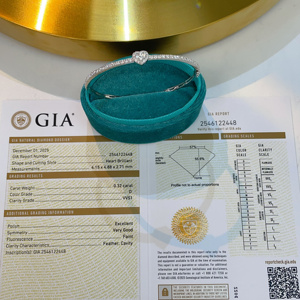 Brazalete Xinfly de Oro Sólido de 18K con Diamante Natural en Forma de Corazón Certificado por GIA de 0.32ct y 1.32ctw, Joyería de Alta Gama para Mujer - Product Image 6