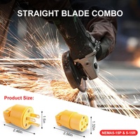 Prise mâle standard 498 de qualité fiable, pratique, à lame droite, NEMA 5-15P 15A 125V