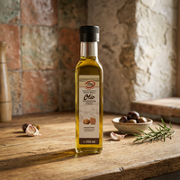 Tissi 250ml 6 piezas Aceite de Oliva Virgen Extra con Aroma a Trufa Blanca en Botella de Vidrio Premium KONAL DOO para Uso en Temporada
