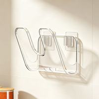 Support mural auto-adhésif sans perçage en acrylique double couche pour couvercles de casseroles avec plateau anti-goutte, organisateur de rangement de cuisine pour usage domestique