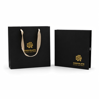 Boîte cadeau magnétique en papier rigide noir imprimé sur mesure en gros, boîte d'emballage recyclable
