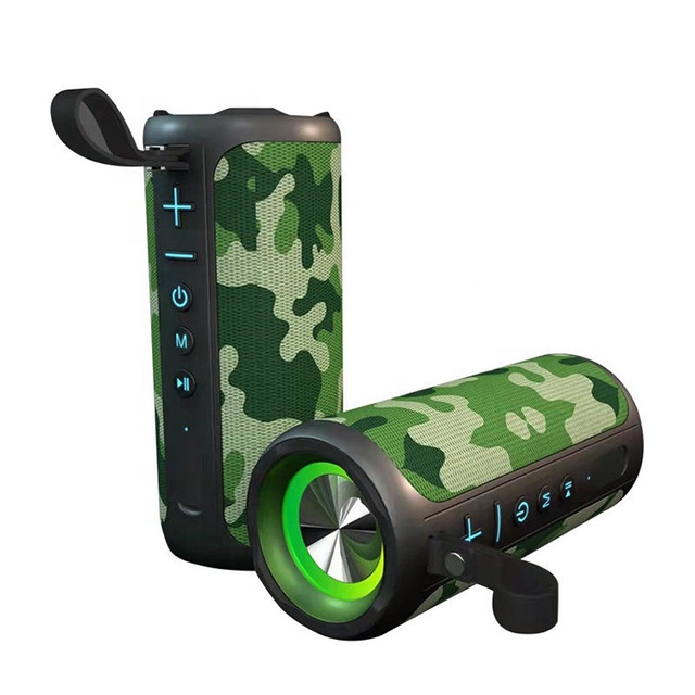 KENUO Fabric RGB Call Hands-free Function Outdoor Portable Subwoofer Waterproof Wireless Speakers