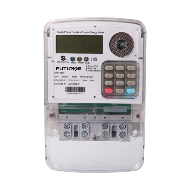 Futurise QPM16-1 Other Phase Two Wire Keypad Prepaid Smart Energy Meter with LED and Vending System