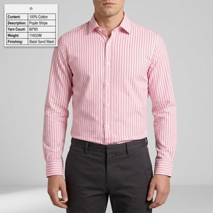 Tessuto Premium per Camicie in Cotone Filato Tinto a Righe 60S, Materiale per Uniformi Scolastiche e da Ufficio, Stile Casual - Product Image 6