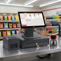 Sistema POS Todo en Uno de 15.6 Pulgadas con Pantalla Táctil Windows, Caja Registradora, Terminal de Punto de Venta para Comercio Minorista
