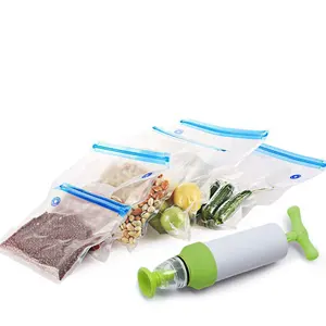 Vacuum Sealer Vacuum bags For Food Storage With Pump Reusable Food Packages Kitchen Organizer(Containing 5pcs bags) Vacuum pump