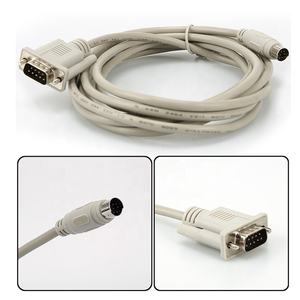 كابل بيانات تسلسلي للتحكم من نوع 28/30AWG نحاسي بـ 8 سنون من نوع Mini DIN MD8 ذكر إلى DB9 RS232 أنثى - Product Image 3